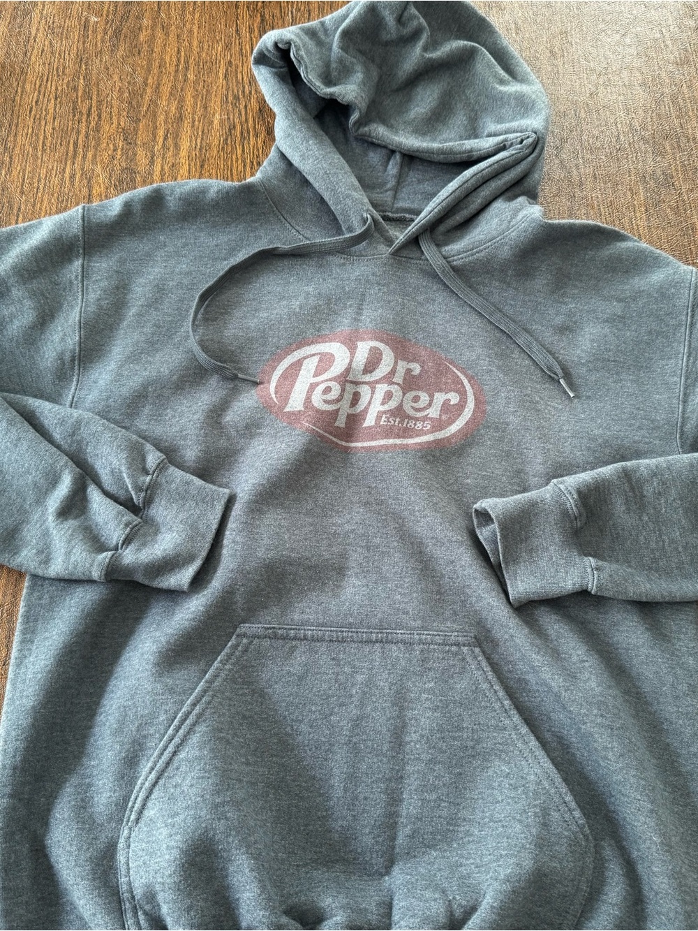 Dr Pepper Women's Gray Pullover Hoodie - Logo Graphic Sweatshirt